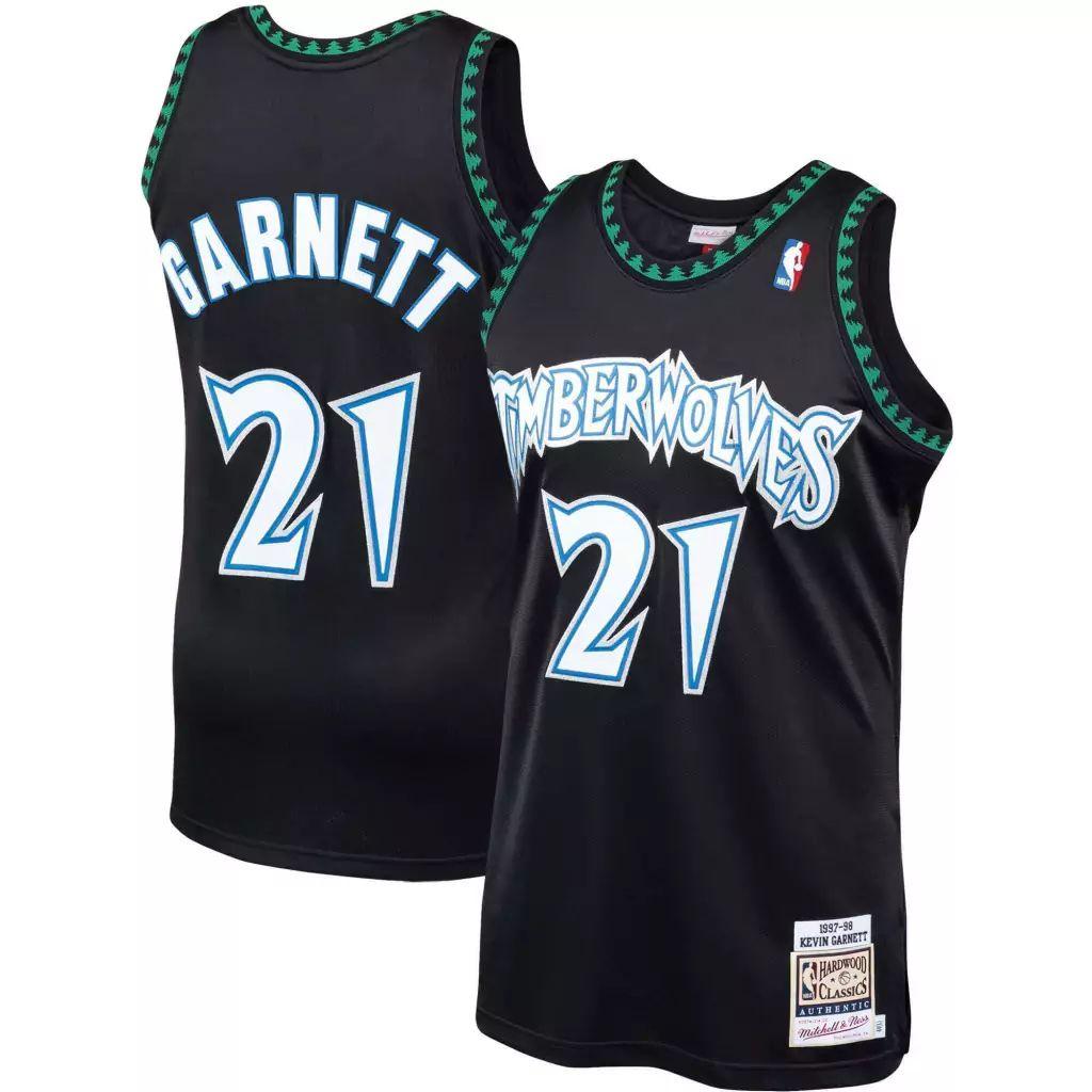 Regata Minnesota Timberwolves - Mitchell & Ness - Garnett NBA- Black