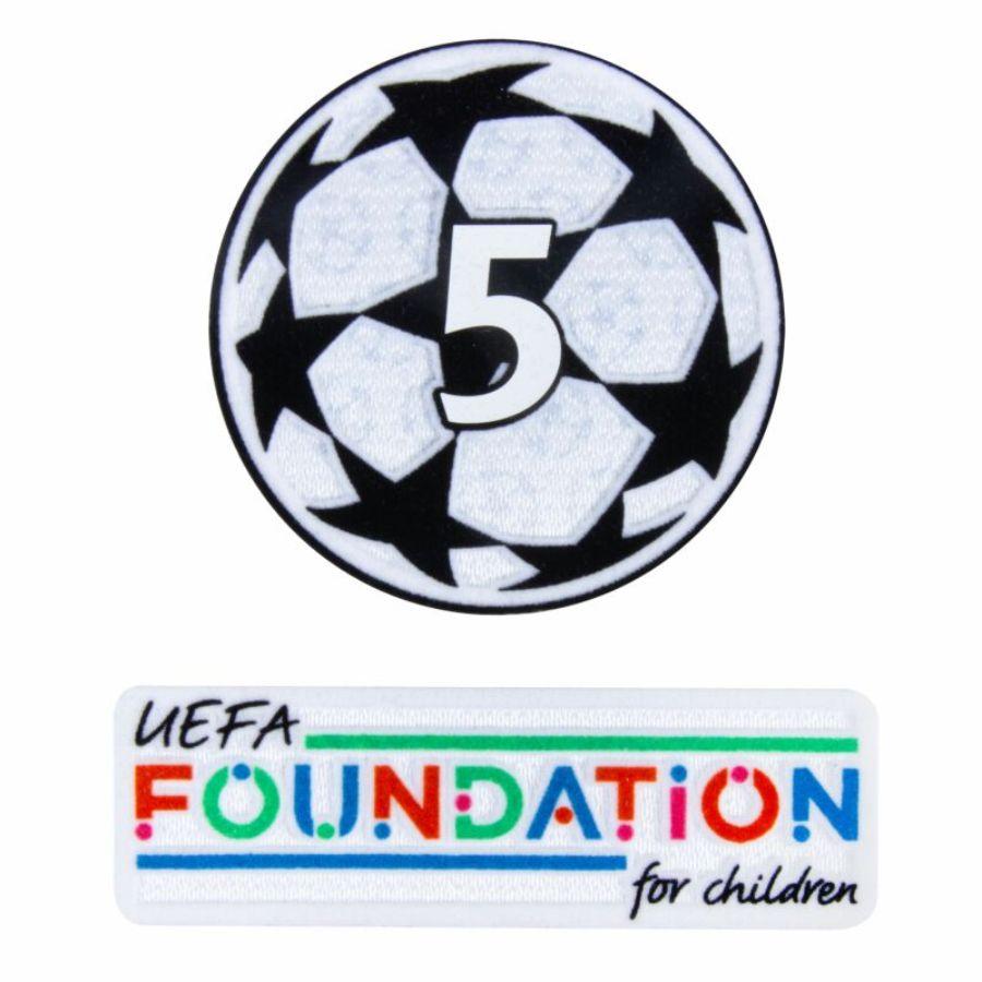 Barcelona Lewandowski 9 Home 2024/25 Patches UCL UEFA Foundation (Official Printing)