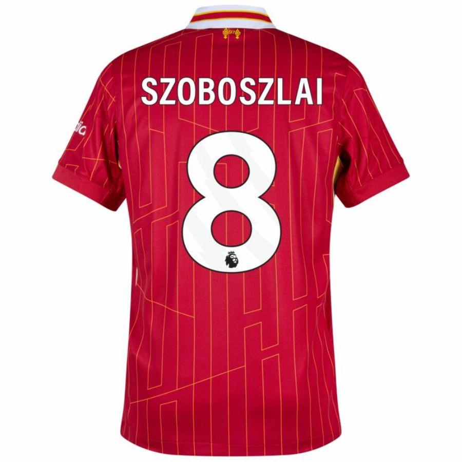 Liverpool Szoboszlai 8 Home 2024/25 Patches UCL UEFA Foundation (Official Printing)